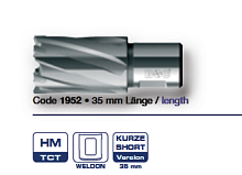 Сверла ∅ 14,0-60,0 твердосплавные корончатые L реж=35 1952 Bohrcraft