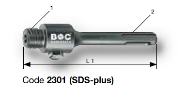 Коронки ∅ 68 и 82 с алмазными зубьями с оправкой 2720 Bohrcraft