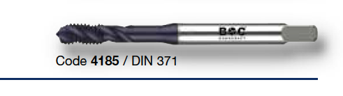 Метчики М3-М24 спиральные HSSE TiALN  серия 4185 Bohrcraft