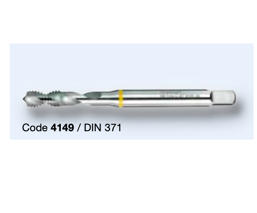 Метчики М3-М20 спиральные HSSE (желтое кольцо) по алюминию 4149