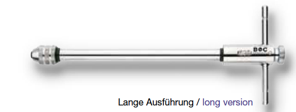 Воротки для метчиков M3 - M12 цанговые с трещеткой Bohrcraft