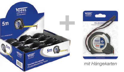 Рулетки 3, 5, 8 м в металлическом корпусе Vogel