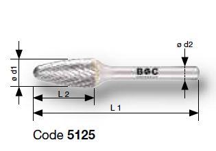 Борфрезы тв. спл. гиперболические Bohrcraft