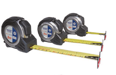 Рулетки 3, 5, 8 м в металлическом корпусе Vogel