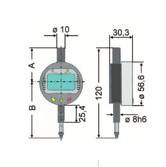 Индикаторы ИЧЦ 12,7 - 50,8 мм с выводом данных Vogel