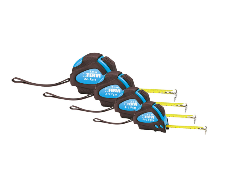 Рулетки 2, 3, 5, 8 м  c магнитными точками Fervi 