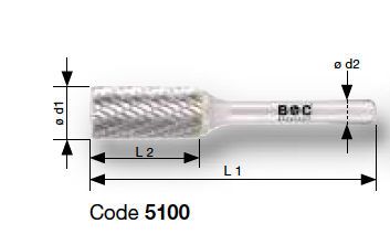 Борфрезы тв. спл. цилиндрические  Bohrcraft