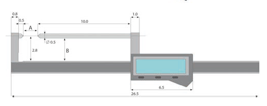 Толщиномер 0-80 тормозных дисков цифровой Vogel