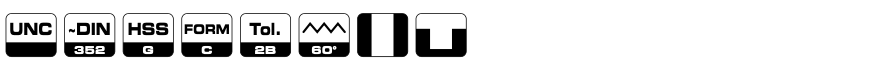 Метчики  UNC 1/4' -  2'  HSS для сквозных и глухих отверстий Bohrcraft